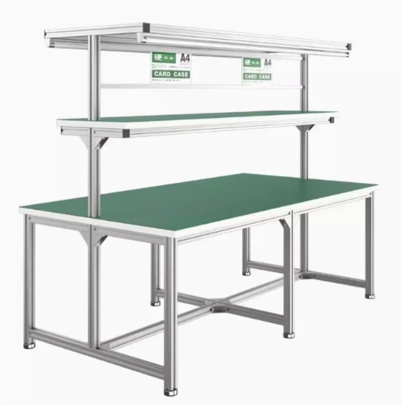 Electronics Repair Workbench - Werkbank Garage Aanpasbare Houtbewerkingswerkbank Dubbellaagse Werkbank