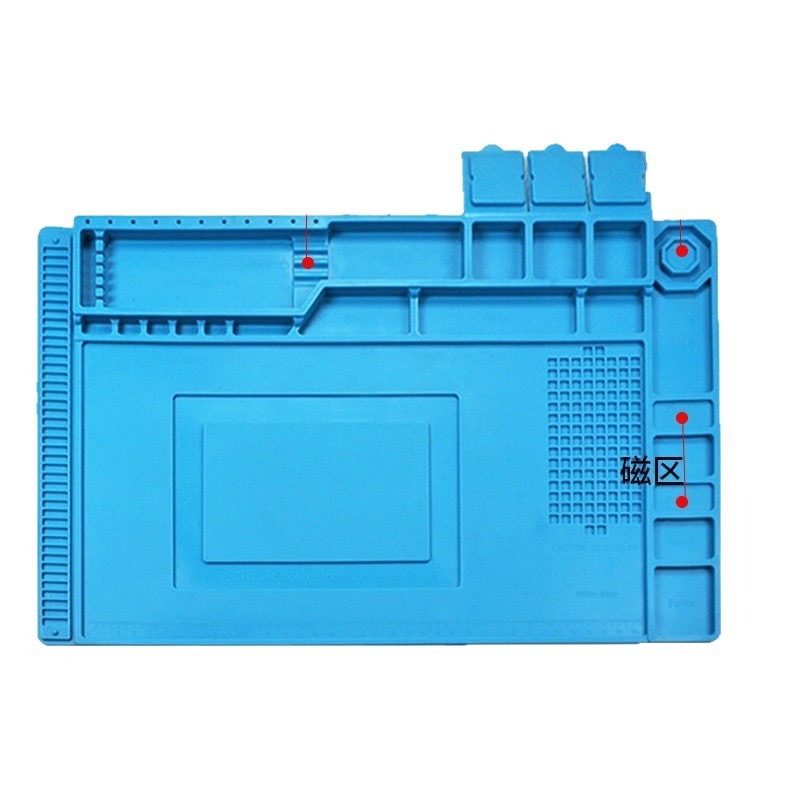 Electronics Repair Workbench - Magnetische siliconen reparatiemat voor elektronica, TE-501