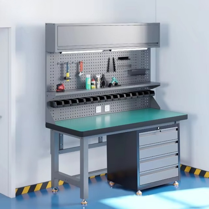 Electronics Repair Workbench - Zware antistatische werkbank, aanpasbaar, met gereedschapsopslag,