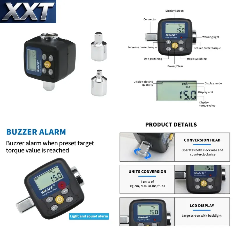 Electronics Repair Tool - XXT Shahe Digitale Momentsleuteladapter Elektronisch Momentsleutelgereedschap