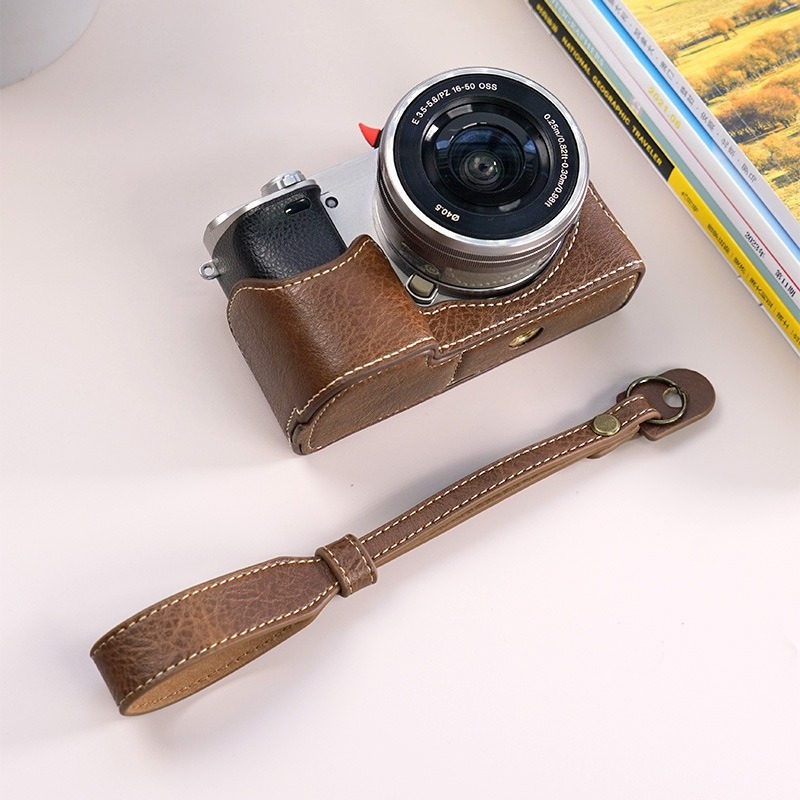 Camera tas PU lederen half bod - Sony Camera A6400 recensie en prijs
